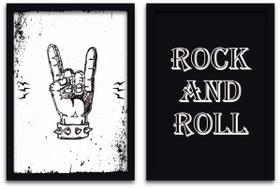 Conjunto Quadros Decorativos 2 peças 20x30 Rock and Roll
