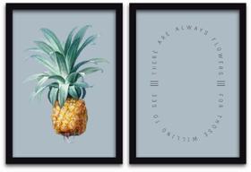 Conjunto Quadros Decorativos 2 peças 40x60 Abacaxi Conjunto Quadros Decorativos 2 peças 40x60 Abacaxi