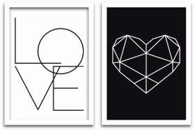 Conjunto Quadros Decorativos 2 peças 40x60 Love 2 Conjunto Quadros Decorativos 2 peças 40x60 Love 2