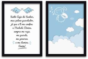 Conjunto Quadros Decorativos 2 peças 40x60 Menino Anjo