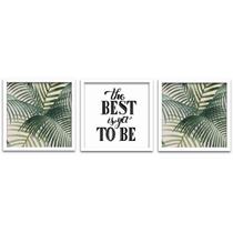 Conjunto Quadros Decorativos 3 peças 40x40 The Best