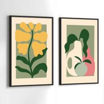 Conjunto Quadros Decorativos com Moldura Cozinha Floral Frutas Kit 2 Quadros 30x40 Decoração Conjunto Quadros Decorativos com Moldura Cozinha Floral Frutas Kit 2 Quadros 30x40 Decoração