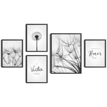 Conjunto Quadros Decorativos Eterno Sopro Dente-De-Leão Pb