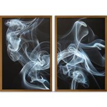 Conjunto Quadros Decorativos Fumaça Sem Vidro - Outlet Dos Quadros