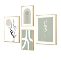 Conjunto Quadros Elegantes Abstrato Ramos Para Quarto