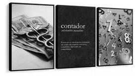 conjunto quadros Escritório Contador Contabilidade"