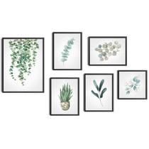 Conjunto Quadros Vivacidade Verde Natureza Em Cores