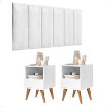 Conjunto Quarto 2 Mesas De Cabeceira Pix e1 cabeceira para cama casal 1,40 várias cores ENVIA SOMENTE 01 KIT - DULLAR MÓVEIS