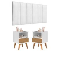 Conjunto Quarto 2 Mesas De Cabeceira Pix e1 cabeceira para cama casal 1,40 várias cores ENVIA SOMENTE 01 KIT - DULLAR MÓVEIS