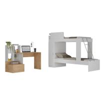 Conjunto Quarto Beliche com Escrivaninha Multimóveis MP4125 Conjunto Quarto Beliche com Escrivaninha Multimóveis MP4125