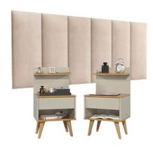 Conjunto Quarto Casal Cabeceira 1.40 e 2 Mesas De Cabeceira charme Varias Cores