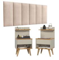 Conjunto Quarto Casal Cabeceira 1.40 e 2 Mesas De Cabeceira charme Varias Cores