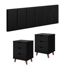 Conjunto Quarto Casal Cabeceira 1.60 e 2 Mesas De Cabeceira Grécia Plus 3 Gavetas Conjunto Quarto Casal Cabeceira 1.60 e 2 Mesas De Cabeceira Grécia Plus 3 Gavetas