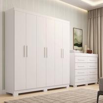 Conjunto Quarto Casal Guarda-roupa 6 Portas Cômoda 8 Gavetas Papoulas Espresso Móveis Conjunto Quarto Casal Guarda-roupa 6 Portas Cômoda 8 Gavetas Papoulas Espresso Móveis