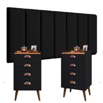 Conjunto Quarto com Cabeceira Modulada Adesiva com Kit Mesa de Cabeceira MONET Varias Cores Conjunto Quarto com Cabeceira Modulada Adesiva com Kit Mesa de Cabeceira MONET Varias Cores
