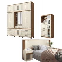 Conjunto Quarto Completo Lens Jatoba Areia Conjunto Quarto Completo Lens Jatoba Areia