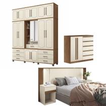 Conjunto Quarto Completo Roma Jatoba Areia Conjunto Quarto Completo Roma Jatoba Areia