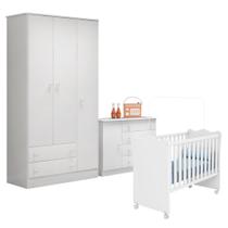 Conjunto Quarto de Bebê Completo México Branco Branco