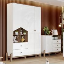 Conjunto Quarto de Bebê Guarda-roupa e Cômoda Ternura Conjunto Quarto de Bebê Guarda-roupa e Cômoda Ternura