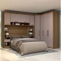 Conjunto Quarto de Canto Completo Queen 6 Peças 8 Portas 2 Gavetas Luciane Móveis Conjunto Quarto de Canto Completo Queen 6 Peças 8 Portas 2 Gavetas Luciane Móveis