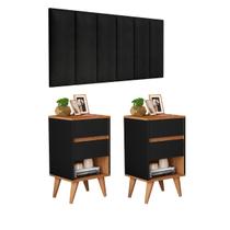 Conjunto Quarto Duda Queen 2 mesas de cabeceira e cabeceira madri 1,6 ENVIA SOMENTE 01 KIT