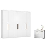 Conjunto Quarto Guarda Roupa e Comoda Caroline Branco Conjunto Quarto Guarda Roupa e Comoda Caroline Branco