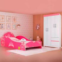 Conjunto Quarto Infantil Cama Montessoriana e Guarda-Roupa