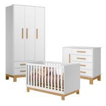 Conjunto Quarto Infantil Posadas Branco Acetinado Conjunto Quarto Infantil Posadas Branco Acetinado