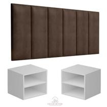 Conjunto Quarto Mesas De Cabeceira + Cabeceira De Cama 1,40