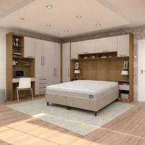 Conjunto Quarto Queen Base Box e Colchão 10 Peças 11 Portas 7 Gavetas Paris Eucamóveis Conjunto Quarto Queen Base Box e Colchão 10 Peças 11 Portas 7 Gavetas Paris Eucamóveis