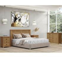 Conjunto Quarto Topázio Freijó: Cabeceira de Cama, Cômoda Sapateira e 2 Mesas de Cabeceiras Conjunto Quarto Topázio Freijó: Cabeceira de Cama, Cômoda Sapateira e 2 Mesas de Cabeceiras