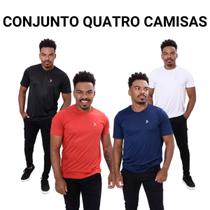 Conjunto Quatro Camisa DryFit Masculina Resistente Logo Refletida Leve Corridas Desconto Oferta Relampago - Clouthh