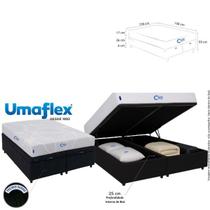 Conjunto Queen com Cama Baú e Colchão D33 à Vácuo Solução Perfeita para Apartamentos e Passagens Estreitas 158x198