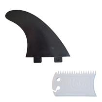 Conjunto Quilha Estabilização + Raspador De Prancha Limpagem Raspagem Surf Surfista