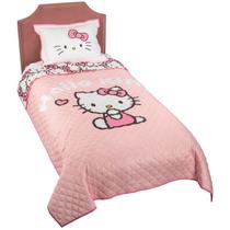 Conjunto Quilt & Sham Jay Franco Hello Kitty Pink Twin Size Conjunto Quilt & Sham Jay Franco Hello Kitty Pink Twin Size