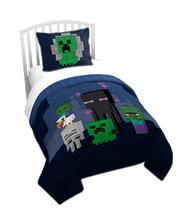 Conjunto Quilt & Sham Jay Franco Minecraft Bad Night Twin Kids Conjunto Quilt & Sham Jay Franco Minecraft Bad Night Twin Kids