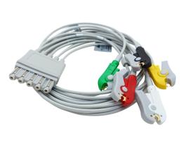 Conjunto Rabicho ECG 5 Vias Clip Garra Philips Conjunto Rabicho ECG 5 Vias Clip Garra Philips