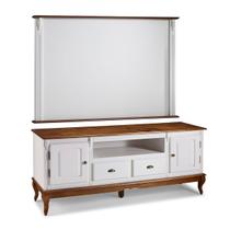 Conjunto Rack 60812M + Painel 50513 para Sala Pés Luiz XV 2 Gavetas 2 Portas e Nicho Linz Móveis Conjunto Rack 60812M + Painel 50513 para Sala Pés Luiz XV 2 Gavetas 2 Portas e Nicho Linz Móveis