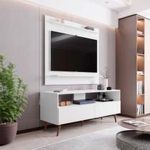 Conjunto Rack Bancada e Painel Adawi/Linden MDP/BP para TVs até 55 Branco G96 - Gran Belo
