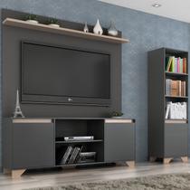 Conjunto Rack com Painel para TV 42 Polegadas e Estante Benevello 2037 Quiditá