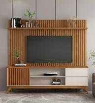 Conjunto Rack e Painel Ripado para Sala Berlim1.8 Home Luxo