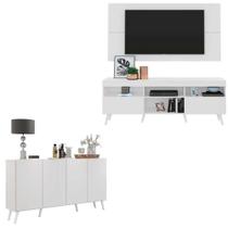 Conjunto Rack/painel /aparador Multimóveis Sofia Branco Conjunto Rack/painel /aparador Multimóveis Sofia Branco