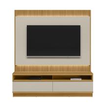Conjunto Rack Painel Com Led Saint Paul - Tauari-Off White - EdeCasaMoveis Conjunto Rack Painel Com Led Saint Paul - Tauari-Off White - EdeCasaMoveis