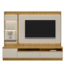 Conjunto Rack Painel e 1 Módulo Saint Paul - Tauari-Off White - EdeCasaMoveis Conjunto Rack Painel e 1 Módulo Saint Paul - Tauari-Off White - EdeCasaMoveis