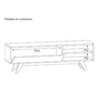 Conjunto Rack para TV até 48 Polegadas 1 Porta e Escrivaninha 4 Nichos Camel Estilare