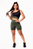 Conjunto Racy Fitness Feminino Short Cintura Alta e Cropped Um Ombro Só REF:CSV14