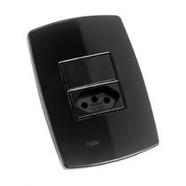 Conjunto Rad Modular Preto 1804121 1S+1Tomada 10A