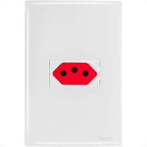 Conjunto Radial Ouro Branco 1Tomada 20A Vermelho 1809376