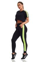 Conjunto Radiancy (cropped + jogger radiancy), cor preta Conjunto Radiancy (cropped + jogger radiancy), cor preta