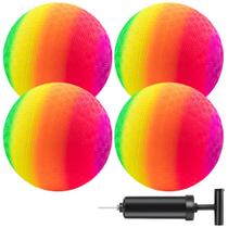 Conjunto Rainbow de 8,5 polegadas Playground Ball Micsoa Mic com bomba